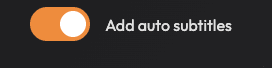 Speech to captions feature